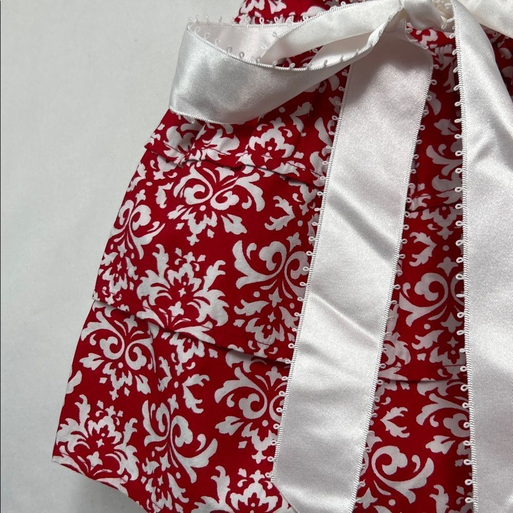 Kelly's Kids red and White Baby Dress with satin sash size 12 months - Picture 9 of 12